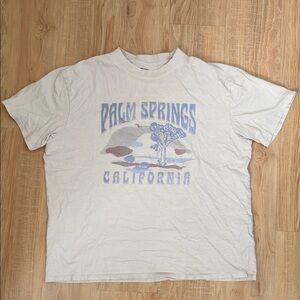 Abercrombie & Fitch Cream Palm Springs Tee 100% Cotton